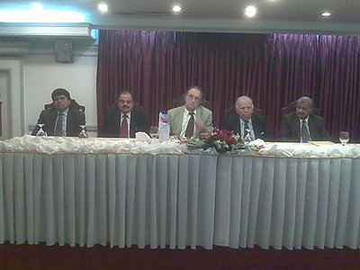 Author with General Hamid Gul and Ambassador Amran Zaki